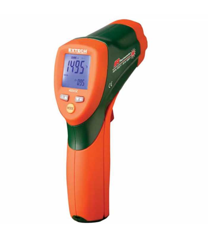 Extech 42509 [42509-NIST] Dual Laser IR Thermometer with Color Alert -4 to 950°F (-20 to 510°C) with NIST Calibration
