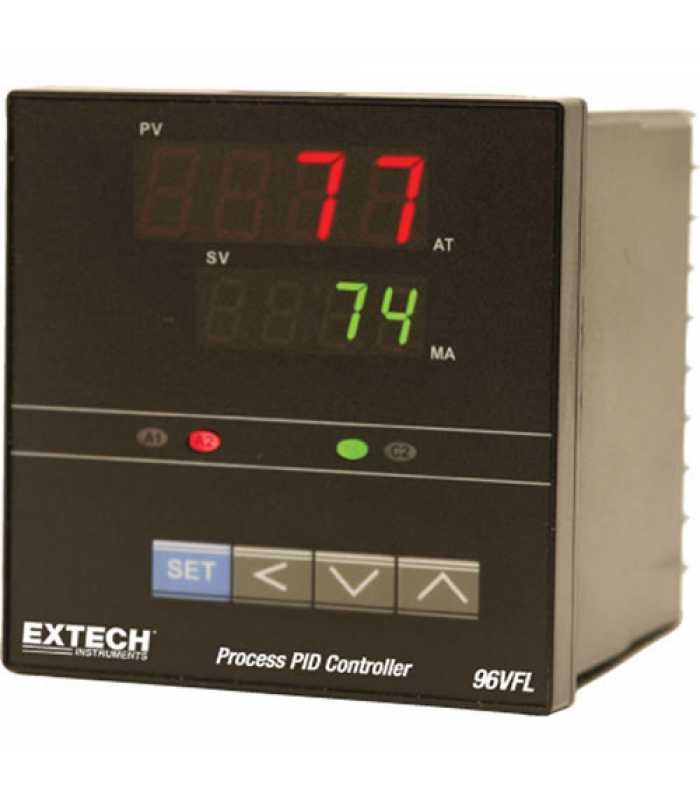 Extech 96VFL [96VFL11] Temperature PID Controller with Two Relay Outputs, 1/4 DIN