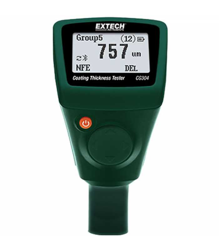 Extech CG304 Coating Thickness Tester with Bluetooth, 0 to 2000µm; 0 to 78.7mils