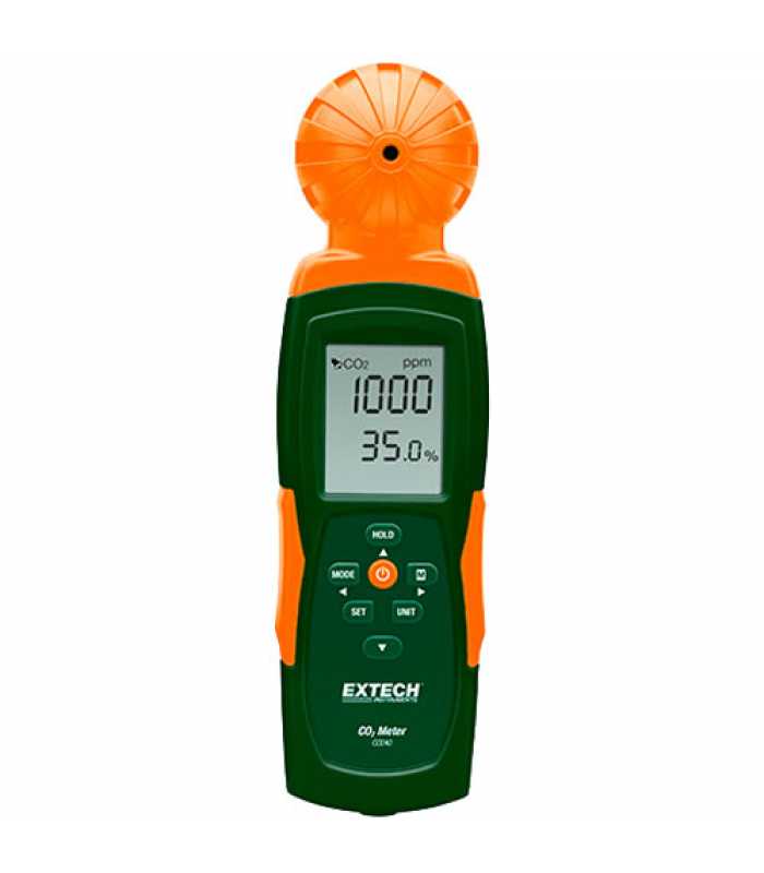 Extech CO240 Indoor Air Quality Meter Measures Carbon Dioxide (CO2) Air Temperature & Humidity
