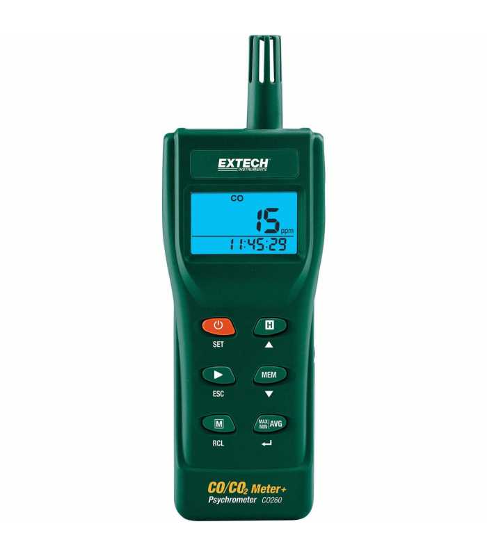 Extech CO260 Indoor Air Quality CO and CO2 Meter and Datalogger