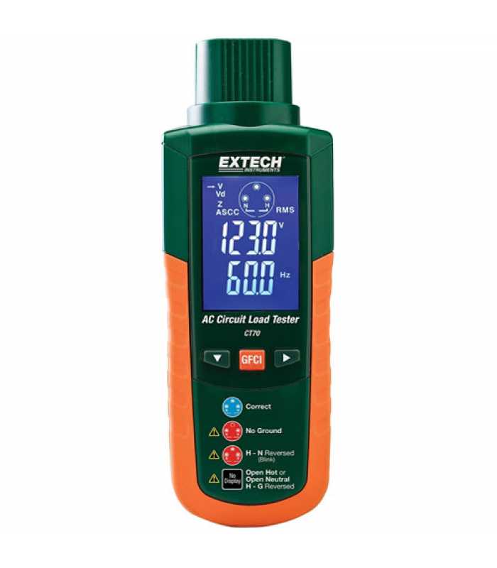 Extech CT70 AC Circuit Load Tester AC Load Handling & Outlet Tester