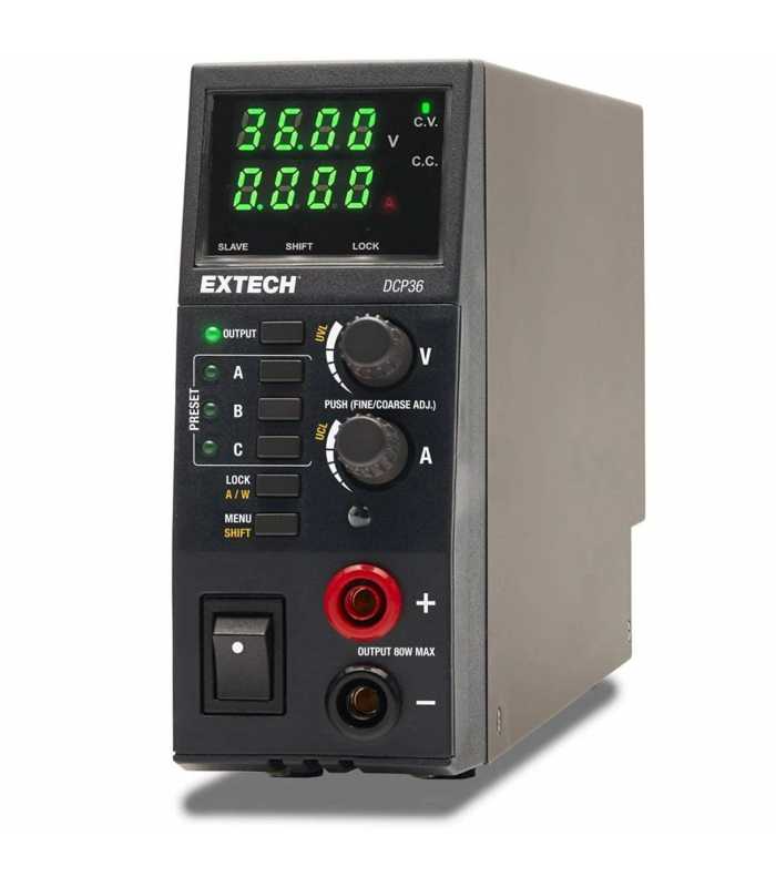 Extech DCP36 Switching Mode DC Power Supply, 80 W