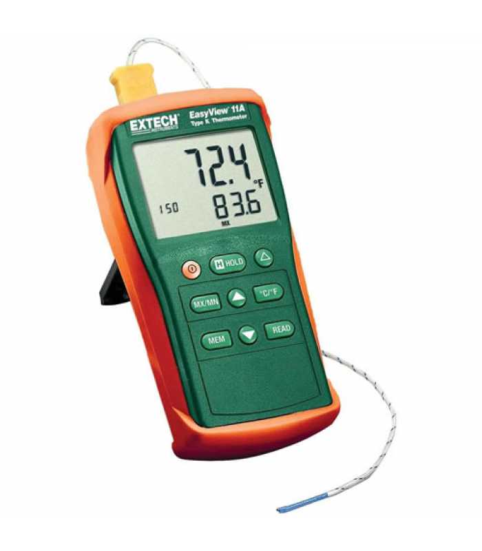 Extech EA11A EasyView Type K Single Input Thermometer, -58 to 1999°F (-50 to 1300°C)