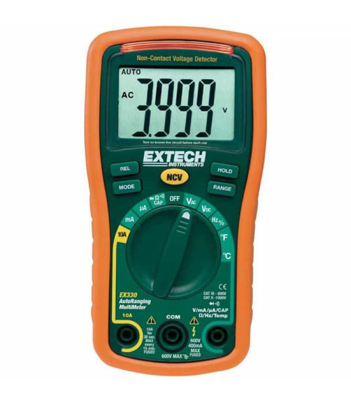 Extech EX330 Mini Digital Multimeter and Voltage Detector