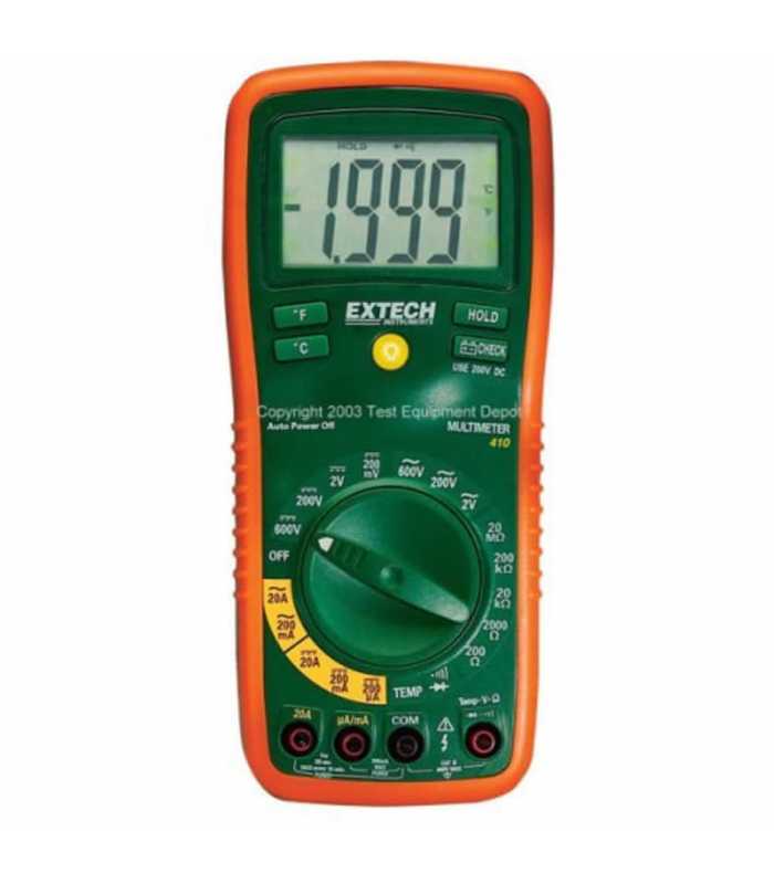 Extech EX410 [EX410-NIST] Manual Ranging Multimeter, 20A with NIST Calibration*DISCONTINUED*