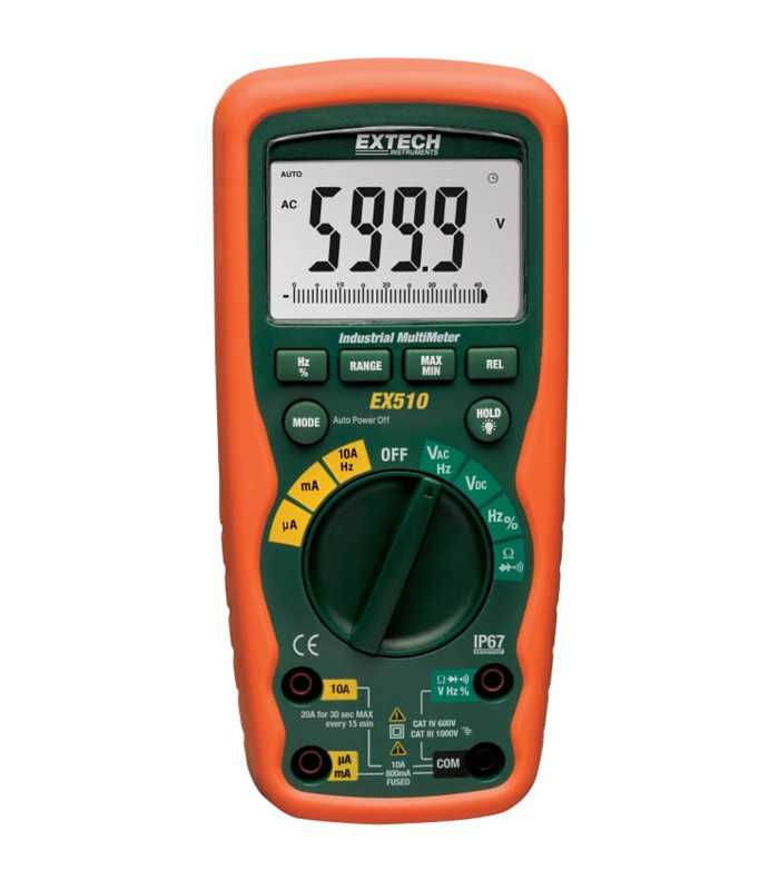 Extech EX510 9 Function Heavy Duty Industrial MultiMeter*DISCONTINUED*
