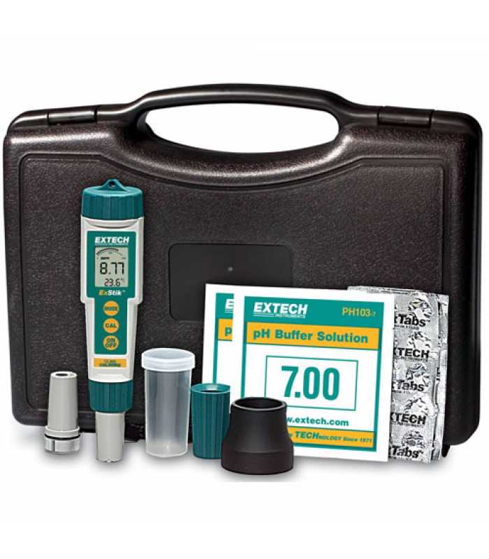 Extech EX800 ExStik 3-in-1 Chlorine/pH/Temperature Kit