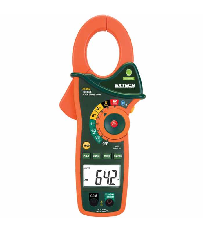 Extech EX-850 [EX850] 1000A AC/DC True RMS Clamp Meter with Bluetooth *DISCONTINUED*