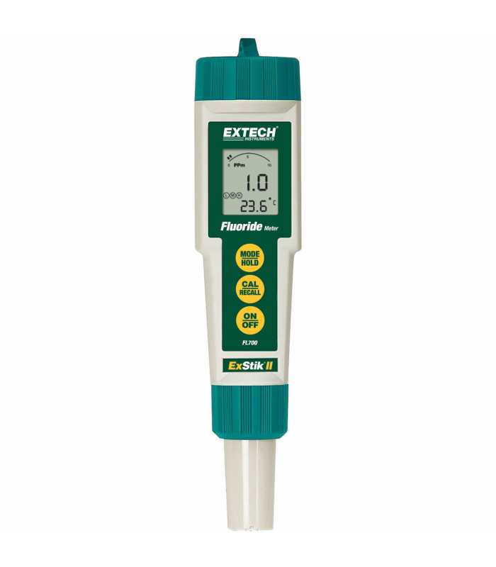 Extech FL700 Waterproof ExStik Fluoride Meter, 0.1 to 9.99ppm or mg/L