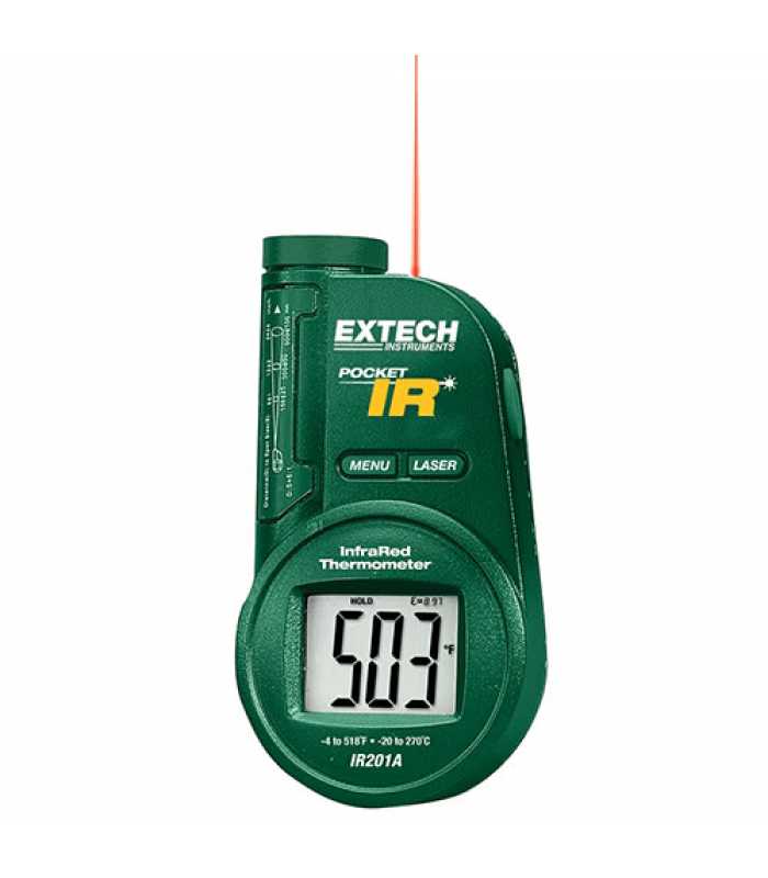 Extech IR201A Pocket IR Thermometer -4°F to 518°F (-20°C to 270°C)