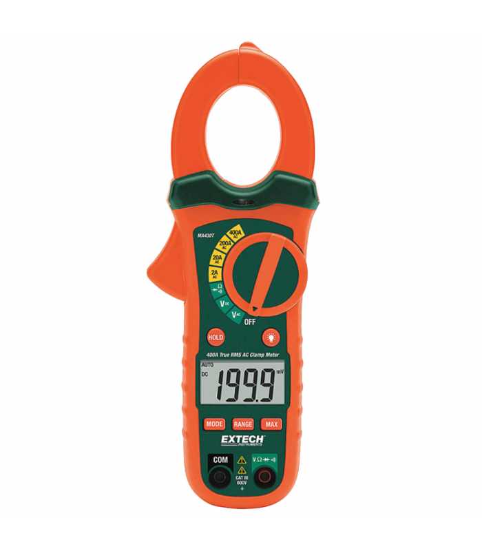 Extech MA-430 [MA430] 400A AC TRMS Clamp Meter + NCV *DISCONTINUED SEE 440*