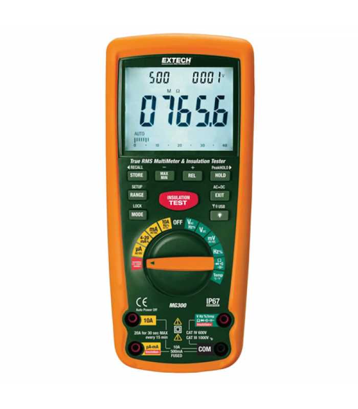 Extech MG300 [MG300-NIST] 13 Function Wireless True RMS MultiMeter/Insulation Tester with NIST Calibration