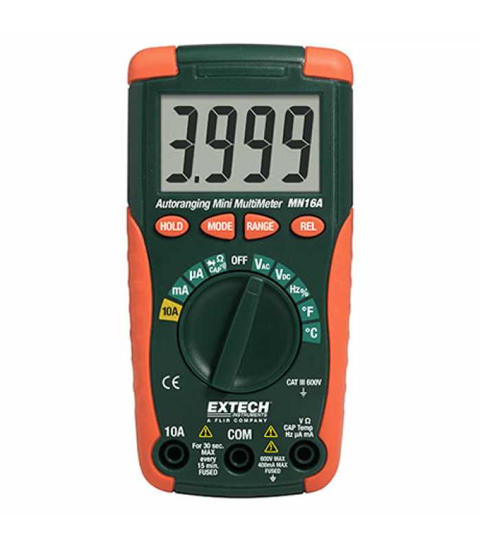 Extech MN16A [MN16A] Autoranging Digital Mini Multimeter (DISCONTINUED SEE MN36)