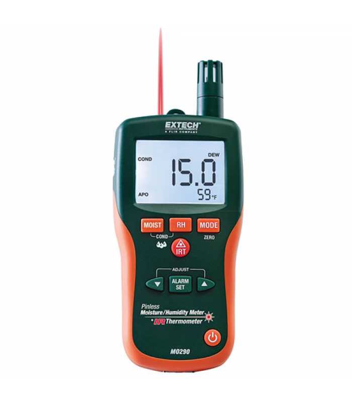Extech MO290 Pinless Moisture Psychrometers + IR Thermometer