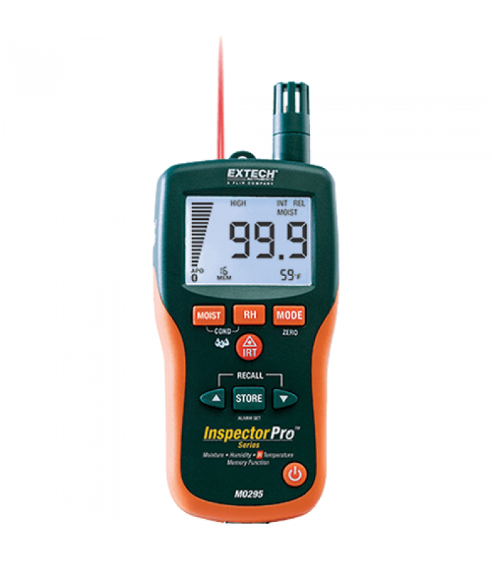Extech MO295-NISTL Pinless Moisture Psychrometer + IR Thermometer with Limited NIST Calibration
