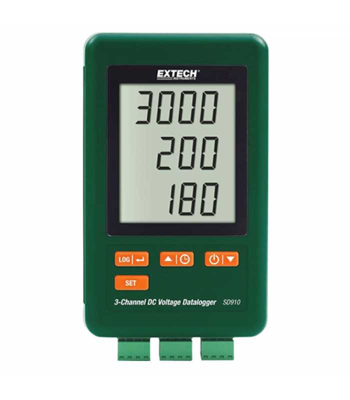 Extech SD910 [SD910-NIST] 3-Channel DC Voltage Datalogger with NIST Calibration