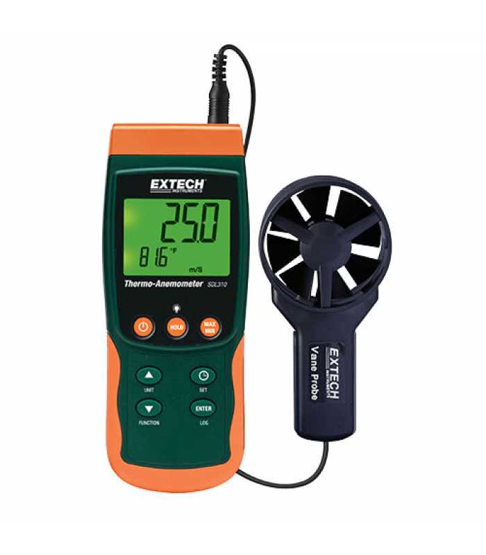 Extech SDL310 [SDL310-NIST] Thermo-Anemometer Datalogger & SD Card with NIST Calibration