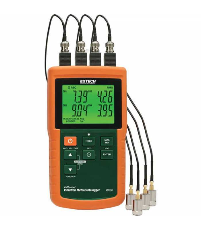 Extech VB500 [VB500] 4-Channel Vibration Meter/Datalogger
