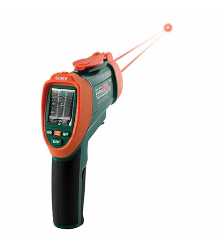 Extech VIR50 [VIR50-NISTL] Dual Laser Infrared (IR) Video Thermometer, -58 to 3992°F (-50 to 2200°C) with NISTL Calibration