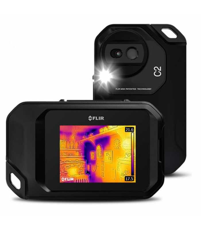 FLIR C2-NIST [72001-0101-NIST] 3 in. Compact Thermal Imaging System and NIST Certificate of Traceability –10°C to +150°C (14 to 302°F)