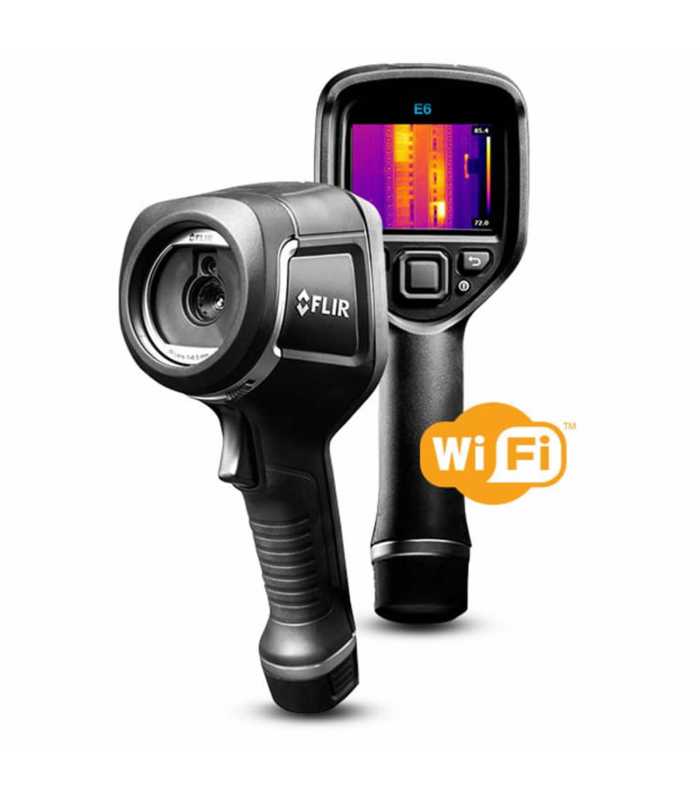 FLIR E6-XT-NIST [63907-0804-NIST] Infrared (IR) Camera with Extended Temperature Range, MSX Technology, WiFi, and NIST Calibration -4 to 482°F (2 to 250°C)