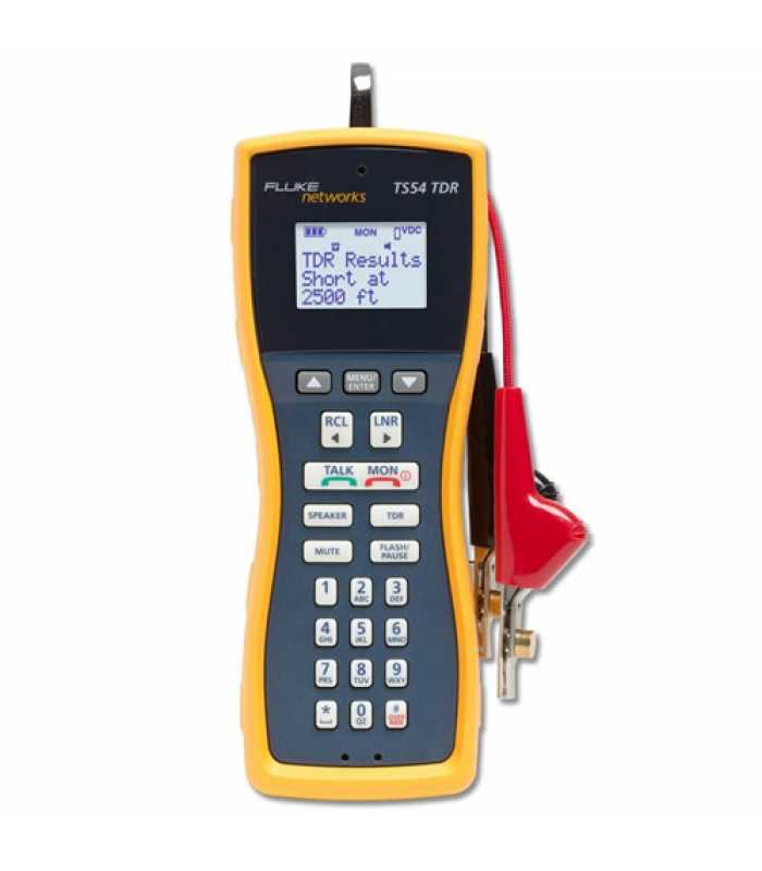 Fluke Networks TS54 TDR Pro[TS54-A-09-TDR] LCD Telephone Test / Butt Set and TDR, ABN with Piercing Pin