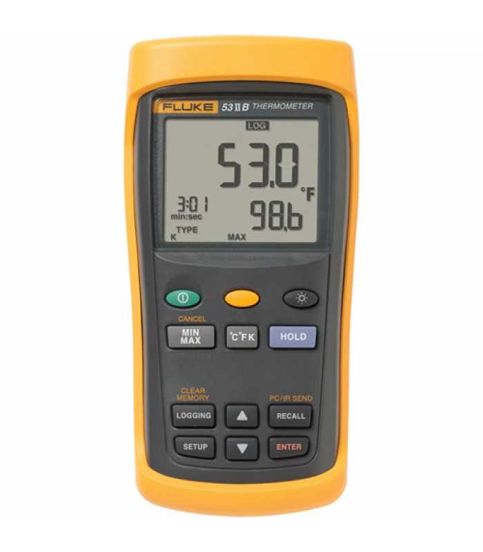 Fluke 53-2 B 60HZ [FLUKE-53-2 60HZ] Single-Input Digital Thermometer with Data Logging