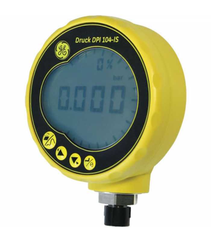 GE Druck DPI 104-IS [DPI104-IS-2-20000PSI-SG] Intrinsically Safe Digital Pressure Gauge, 9/16 x 18UNF male, 0.05% FS Accuracy, 0 to 20,000 psi (0 to 1400 bar), Sealed Gauge