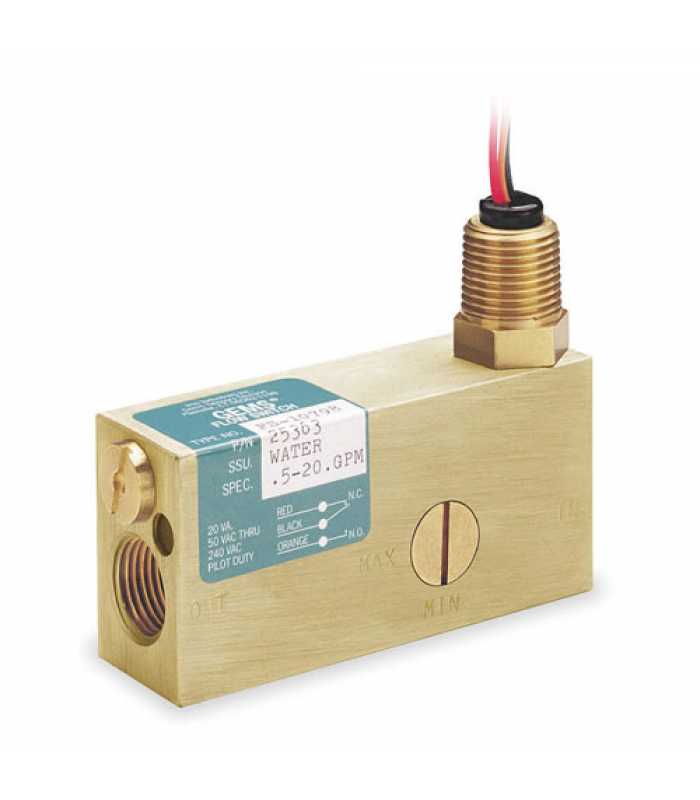Gems FS-10798 Series [25357] Flow Switch Brass Lead Wires for Water
