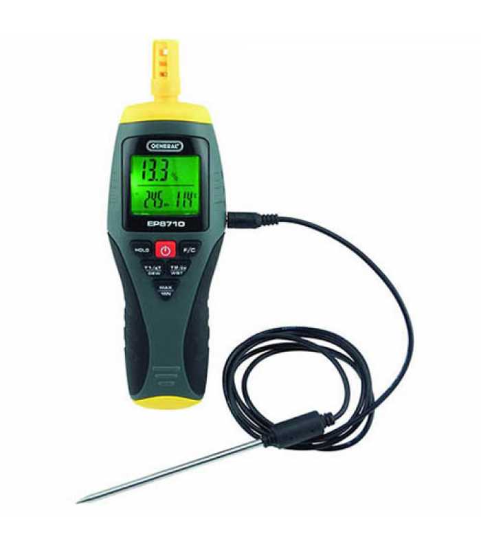 General Tools EP8710 [EP8710] Calibratable Multi-function Psychrometer With External Temperature Probe