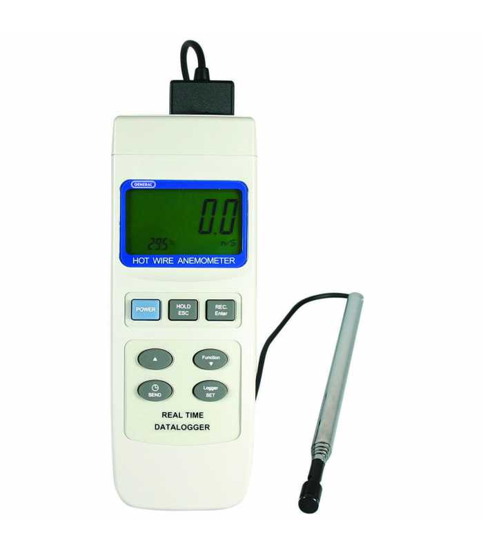 General Tools HWA2005DL [HWA2005DL] Datalogging Hot Wire Air-Flow Volume Anemometer