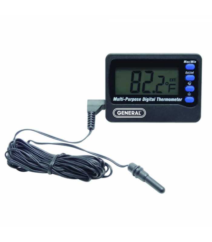 General Tools AQ150 Digital Waterproof Aquarium Thermometer with Alarm 14° to 122°F (-10° to 50°C)