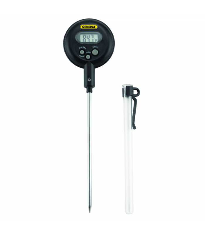 General Tools DPT392FC Water Resistant Digital Stem Thermometer 14° to 392°F (-10° to 200°C)
