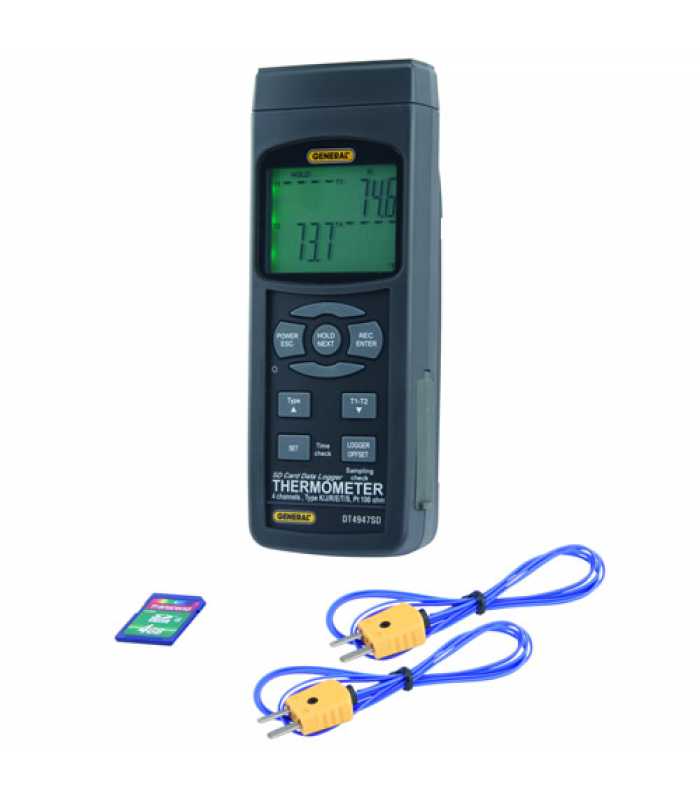General DT4947SD [DT4947SD] Digital K Type Thermometer with 4 Channels, and SD Card Capability