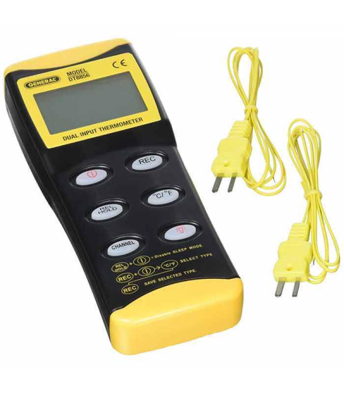 General Tools DT8856 [DT8856] Digital Dual Input Thermometer with 2 K-Type Probes
