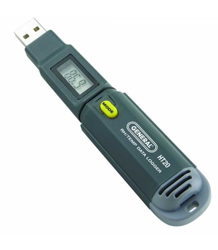 General Tools NISTHT20 USB RH/Temperature Data Logger with LCD Screen and NIST Calibration