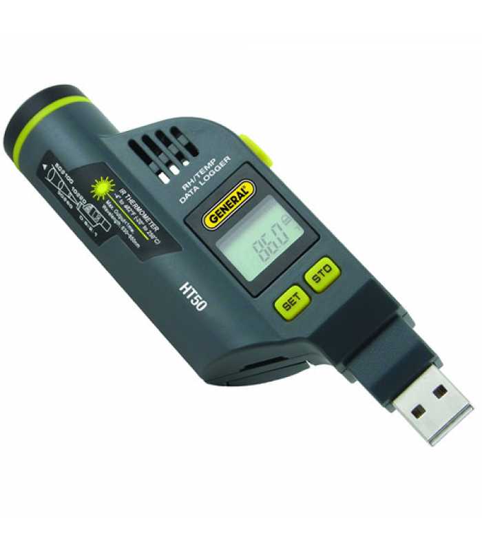General Tools HT50 [HT50] USB RH/Temperature Data Logger with LCD & Ir Thermometer