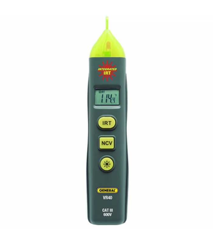 General Tools VR40 Infrared Thermometer with Non-Contact Voltage & Flashlight