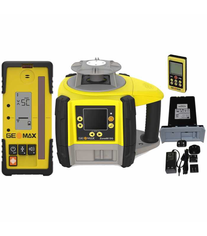 Geomax Zone80 DG [6014933] Fully-Automatic Dual Grade Laser With ZRD105B Beam-Catching Digital Receiver & Remote Control