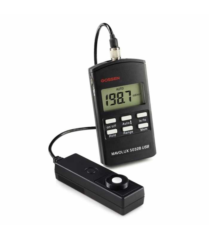 Gossen MAVOLUX 5032 B USB [M503N] Illuminance Meter w/ Software & Case