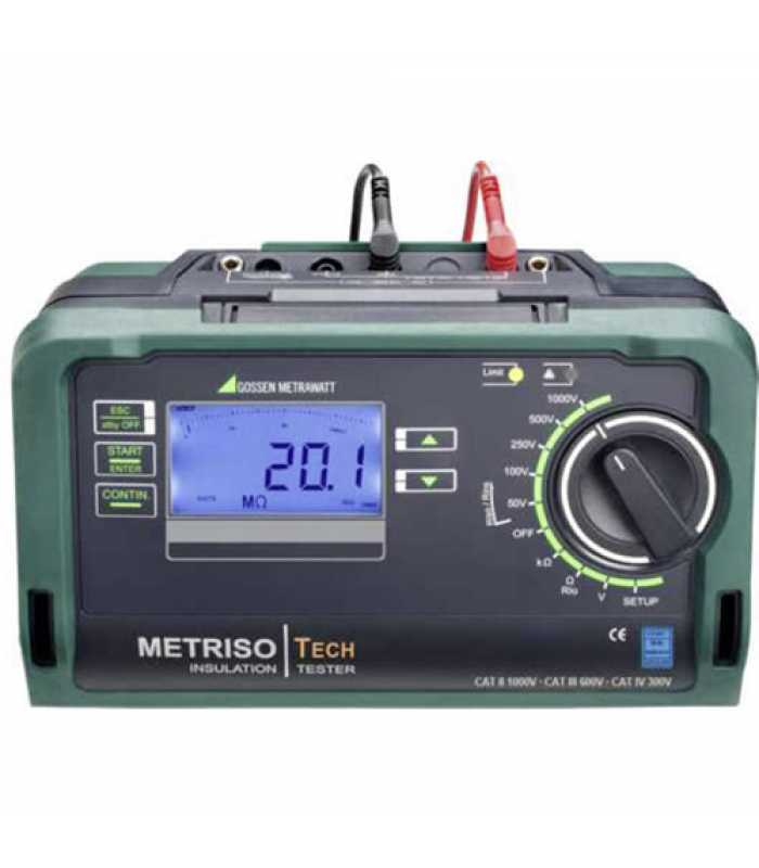 Gossen Metrawatt METRISO TECH [M550P] 50V / 100V / 125V / 250V / 400V / 500V / 1000V Insulation And Resistance Tester