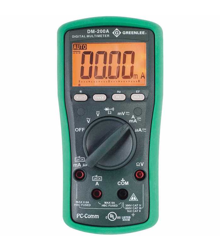 Greenlee DM200A [DM-200A] Compact 1000V AC/DC DMM Digital Multimeter