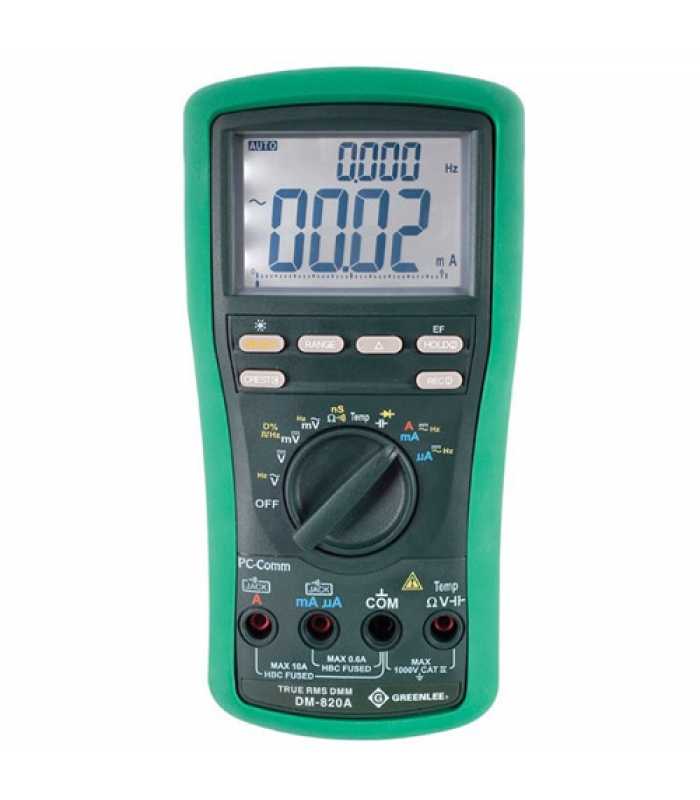 Greenlee 800A Series [DM-820A-C] True RMS Digital Multimeter w/ Calibrated 1000 Volt