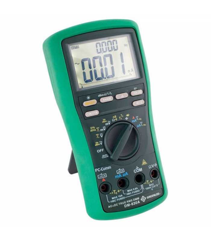 Greenlee 800A Series [DM-830A-C] DMM, TRMS AC+DC with Calibration