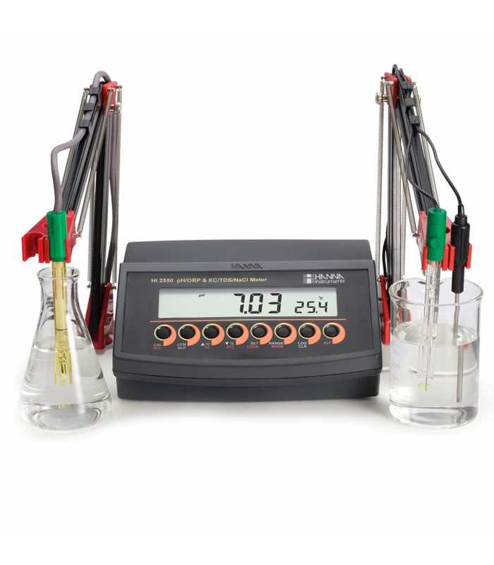 HANNA Instruments HI-2550 [HI2550] Multiparameter pH / mV/ ISE / EC/ TDS / Salinity Benchtop Meter