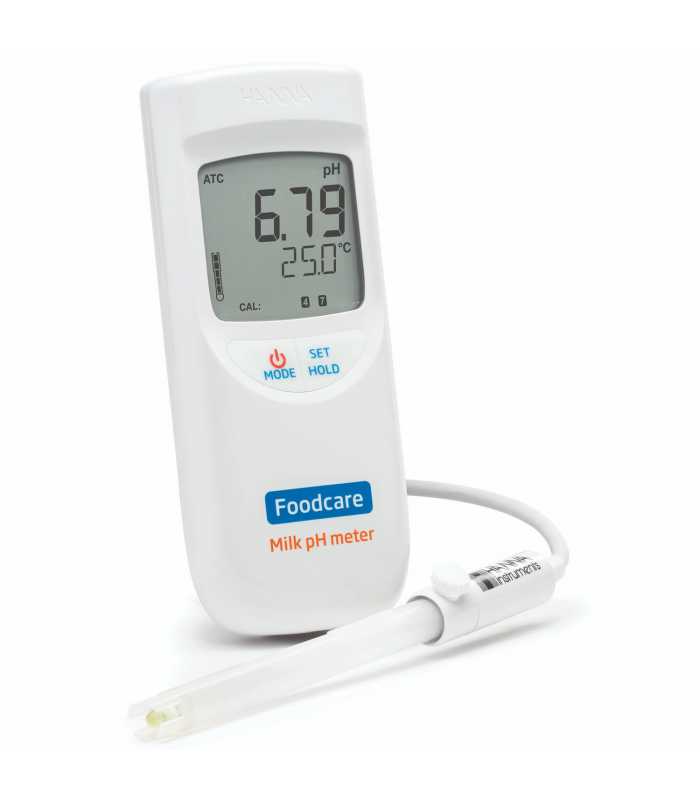 HANNA Instruments HI-99162 [HI99162] Portable pH/Temperature Meter for Milk Analysis