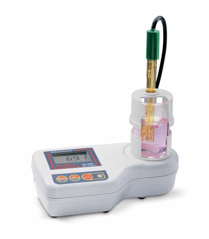 HANNA Instruments HI-208 [HI208-02] Education pH Benchtop Meter with Built-In Magnetic Stirrer