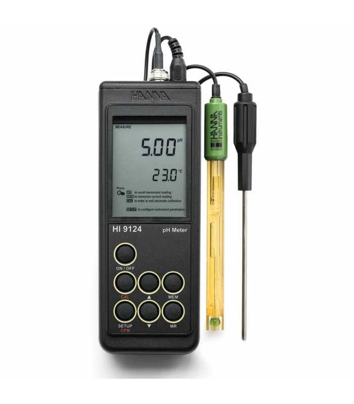 HANNA Instruments HI-9124 [HI9124] Handheld pH Meter with Enhanced Design