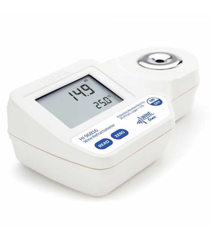 HANNA HI96816 HI96816] Digital Refractometer for Potential Alcohol (% V/V) Analysis in Wine, Must and Juice According to EEC